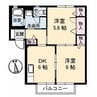 第二双葉ハイツ　B棟 2DKの間取り