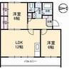 茜屋マンション 2LDKの間取り