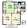 サングリーン　A棟 2Kの間取り