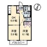 プログレス　A棟 2DKの間取り