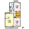 リビングタウン弓ヶ浜C棟 2LDKの間取り