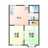吉井ハイツ　A棟 2DKの間取り