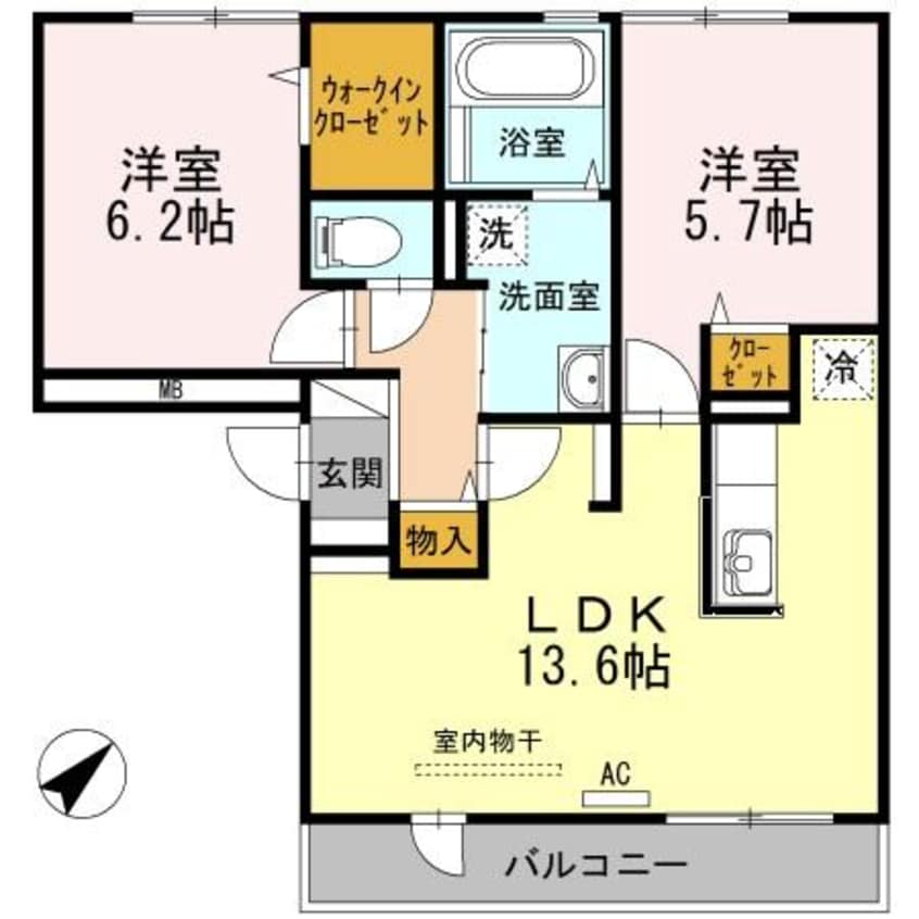 間取図 アヴニール西福原