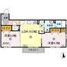 椿 2LDKの間取り