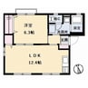 メゾンアムール　A棟 1LDKの間取り