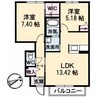 アメージングコート 2LDKの間取り