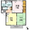 ウィルモア皆生S 2DKの間取り