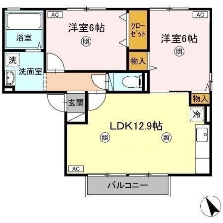 間取り図 ウィルモア皆生S