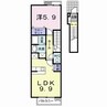 スプリングフィールドA 1LDKの間取り