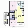 フレーシア 2DKの間取り