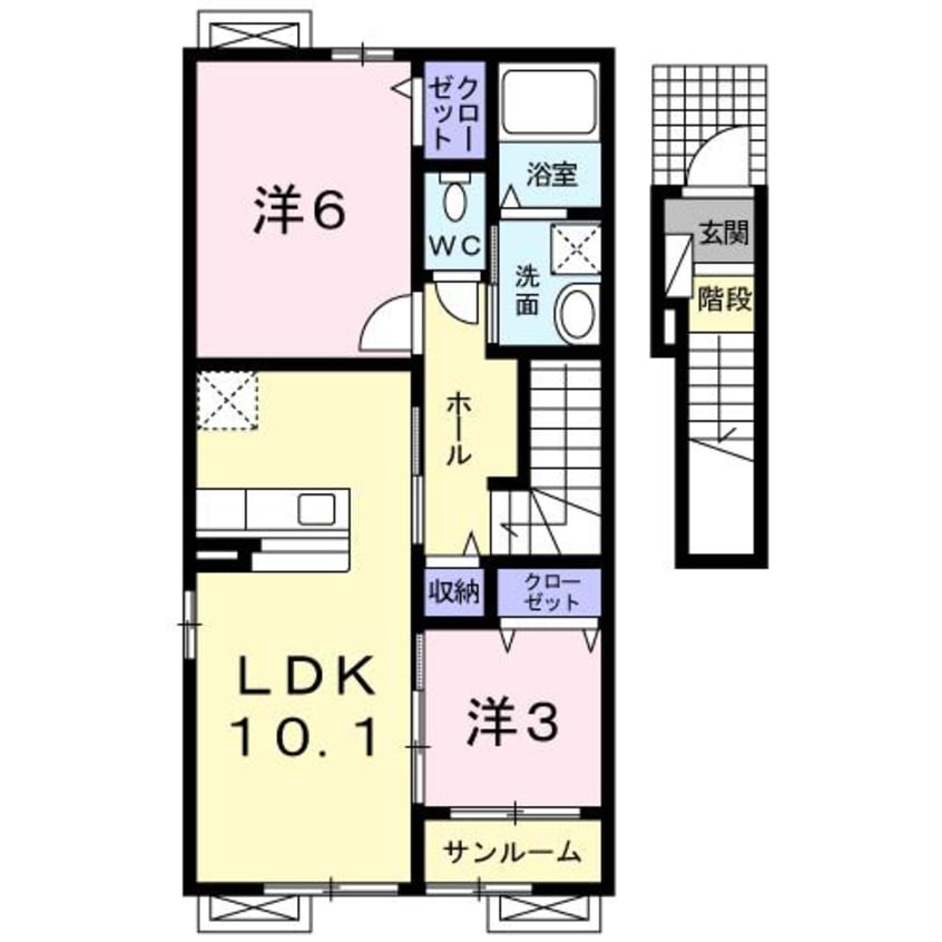 間取図 サンビジウム　Ⅱ