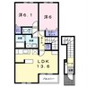 ソル　デル　フリオ　C 2LDKの間取り