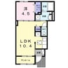 アンベリール Ⅴ 1LDKの間取り