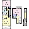 エレガントヴィエⅧ 2LDKの間取り