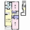 プリティハウスY4 2LDKの間取り