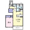 パインコーン　1番館 1LDKの間取り
