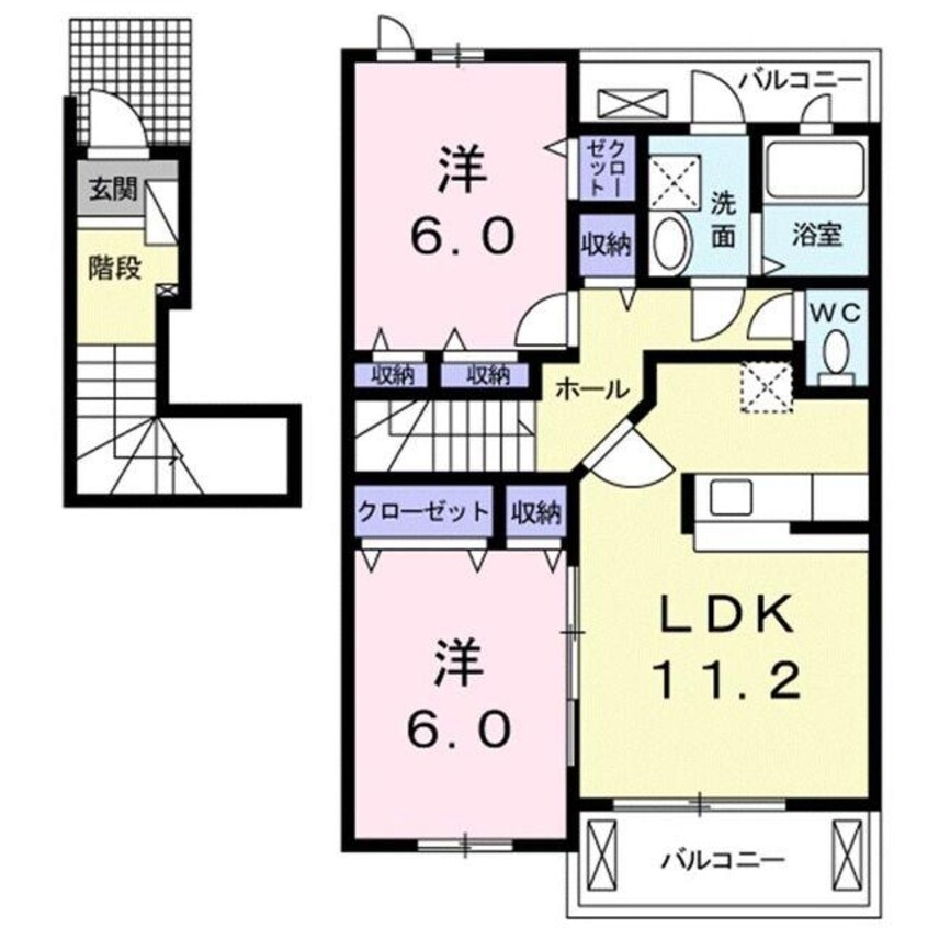 間取図 パインコーン　1番館