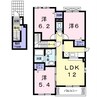 グリーンパーク E・I　A 3LDKの間取り