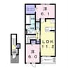 セレストブルー 2LDKの間取り