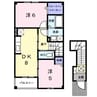 ブロンクス　B 2DKの間取り