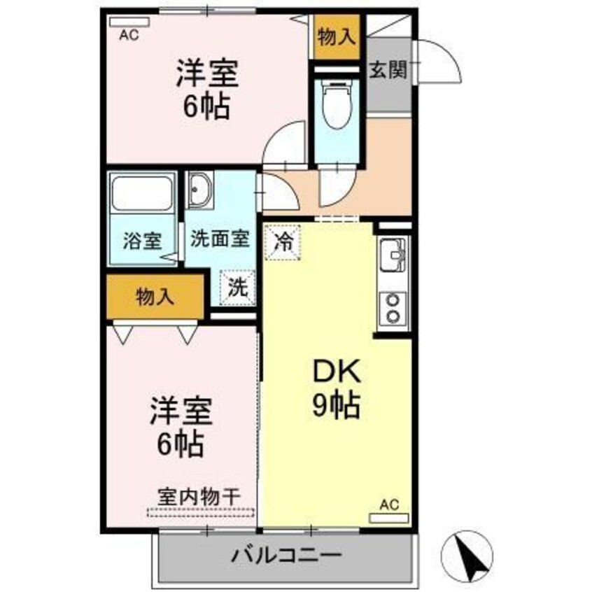 間取図 オーシャンヴュー　B棟