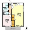 セジュール鋪倉Ⅱ 1LDKの間取り