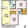 セントラルスクエア　S棟 2LDKの間取り