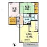 デュークコート 2LDKの間取り