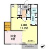 フェリスウェーブ 1LDKの間取り