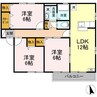 セジュールアルカディア　A棟 3LDKの間取り