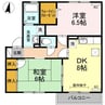 プラシード　A棟 2DKの間取り
