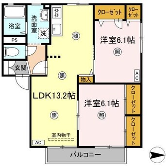 間取図 ラシェット エムザ B棟