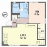 メゾンアムール　D棟 2DKの間取り