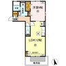 クローバーコートⅡ 1LDKの間取り