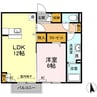 グリーンスクエアA棟 2DKの間取り