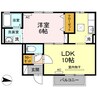 ファインシーク　B棟 1LDKの間取り