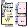 ニューブライト 2LDKの間取り
