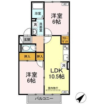 間取図 ヴィラ西福原B棟