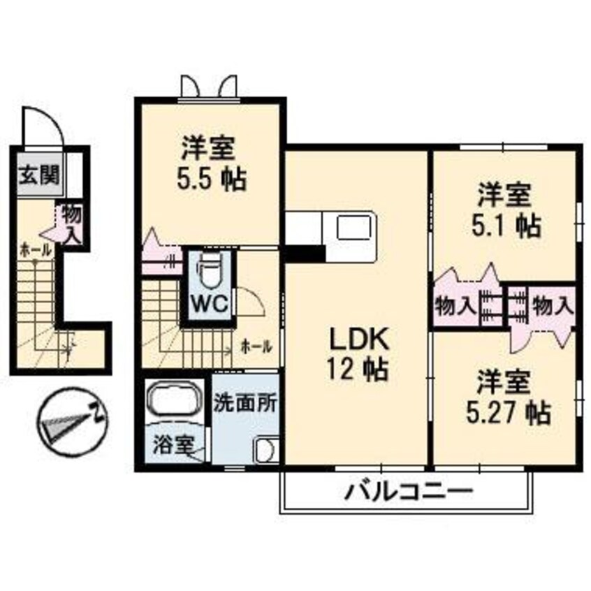 間取図 シャーメゾン白樺