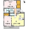 ランロード　A棟 2LDKの間取り