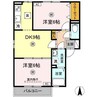 パル　カヤクラA棟 2DKの間取り