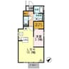 フルール　 1LDKの間取り