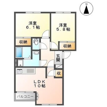 間取図 フェイバードパーク　A棟