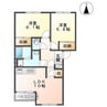 フェイバードパーク　A棟 2LDKの間取り