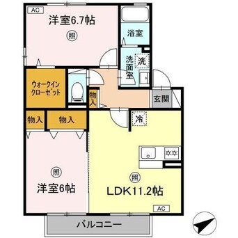 間取図 リンデンバウム　B棟