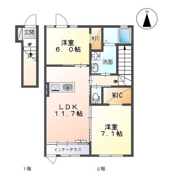 間取図 レガーロ皆生