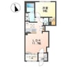 ベントルナータ 1LDKの間取り