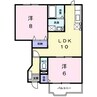 プリティハウスＹ 2LDKの間取り