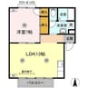 グリーンフィールド　C棟 1LDKの間取り