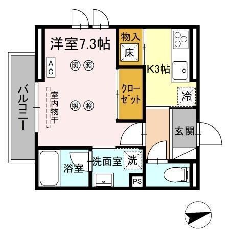 間取り図 パーシモン駅南Ⅱ